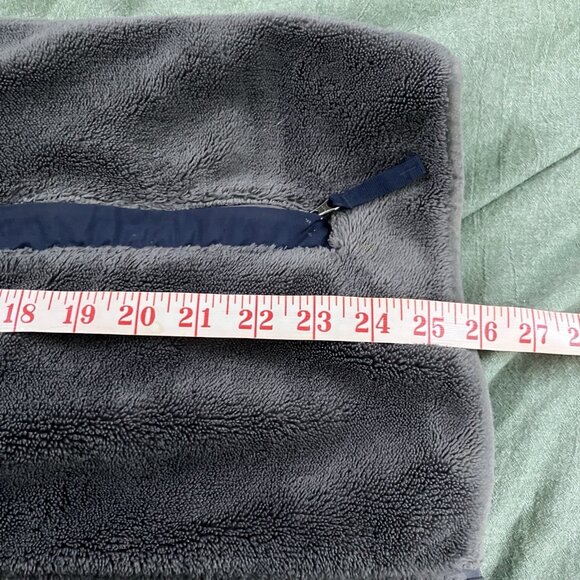 L.L. Bean Hi Pile Fleece Jacket Mens M Reg Gray Full Zip Blue Outdoor Gorpcore - Picture 10 of 12
